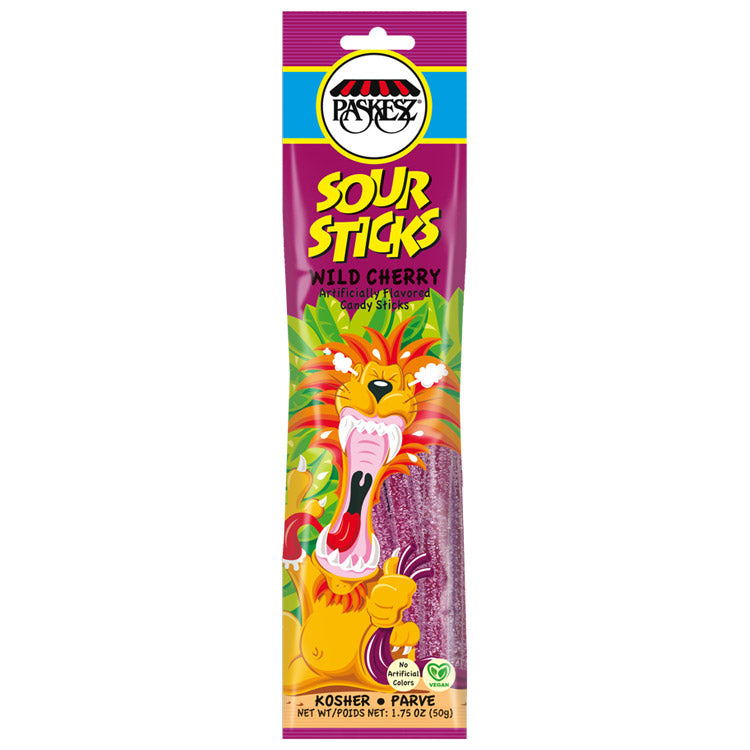 Paskesz Sour Sticks Wild Cherry 50g