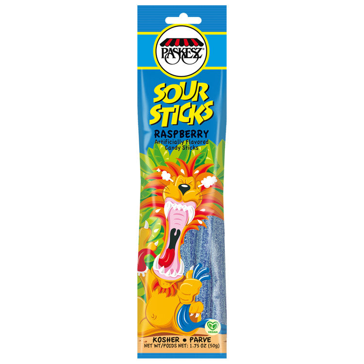 Paskesz Sour Sticks Raspberry 50g