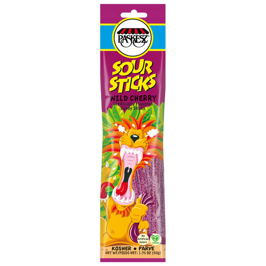 Paskesz Sour Sticks Wild Cherry 50g