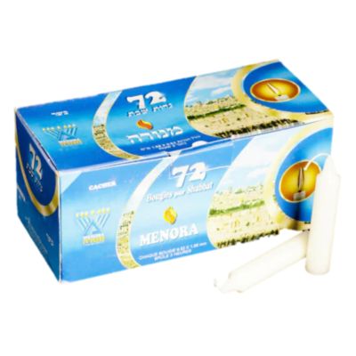Menora 72s Candle Blue