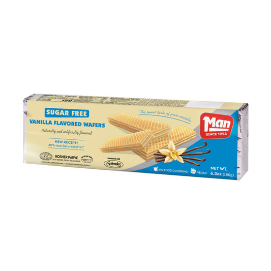 MAN WAFER VANILLA SUGAR FREE 180G X 12