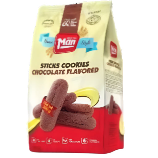 Man Chocolate Flavoured Cookie Sticks 300g