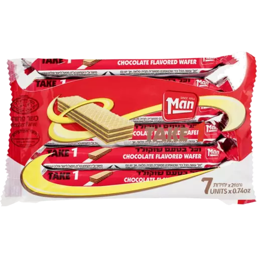 Man Wafers Take1 Chocolate Flavored 7pack