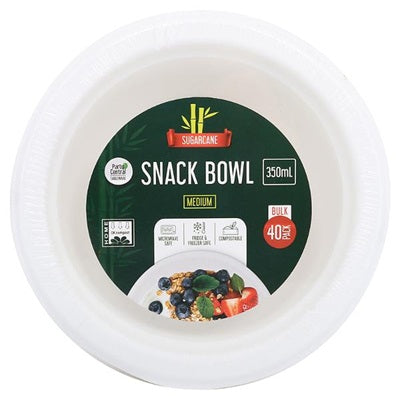 Sugarcane side plates 18cm-50pk white